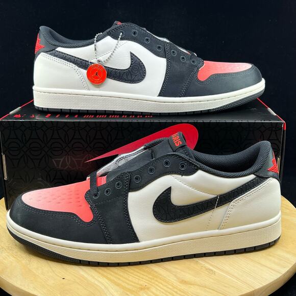 Jordan 1 Retro Low OG PSG - Paris-Saint Germain - Off-Noir / Red - Picture 1 of 9